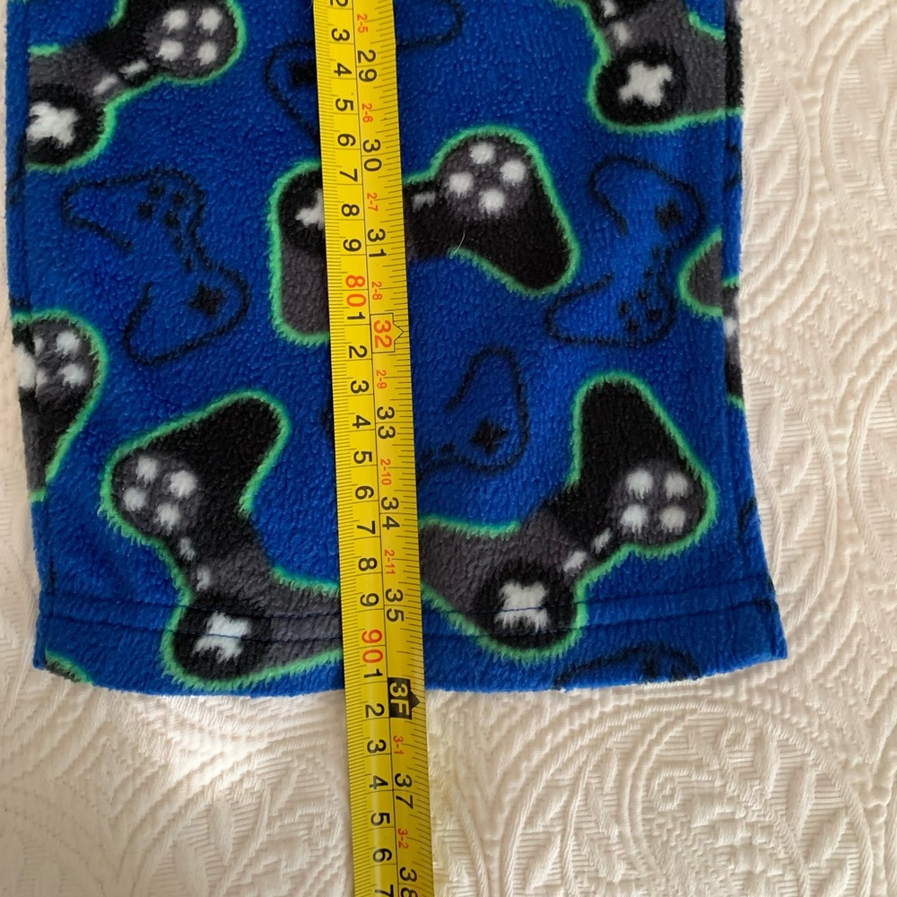 Boys Gaming Controls Fleece Pajama Pants Faded Glory Bottoms Blue Size XL 14-16 - Picture 7 of 9